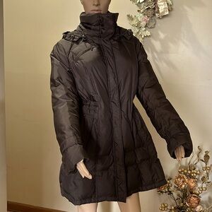 COLE HAAN BROWN COAT DOWN FEATHER - LARGE